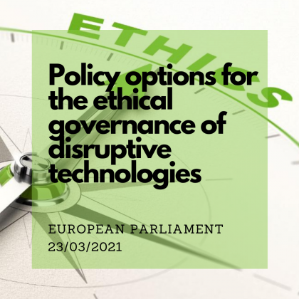 Policy options for the ethical governance of disruptive technologies