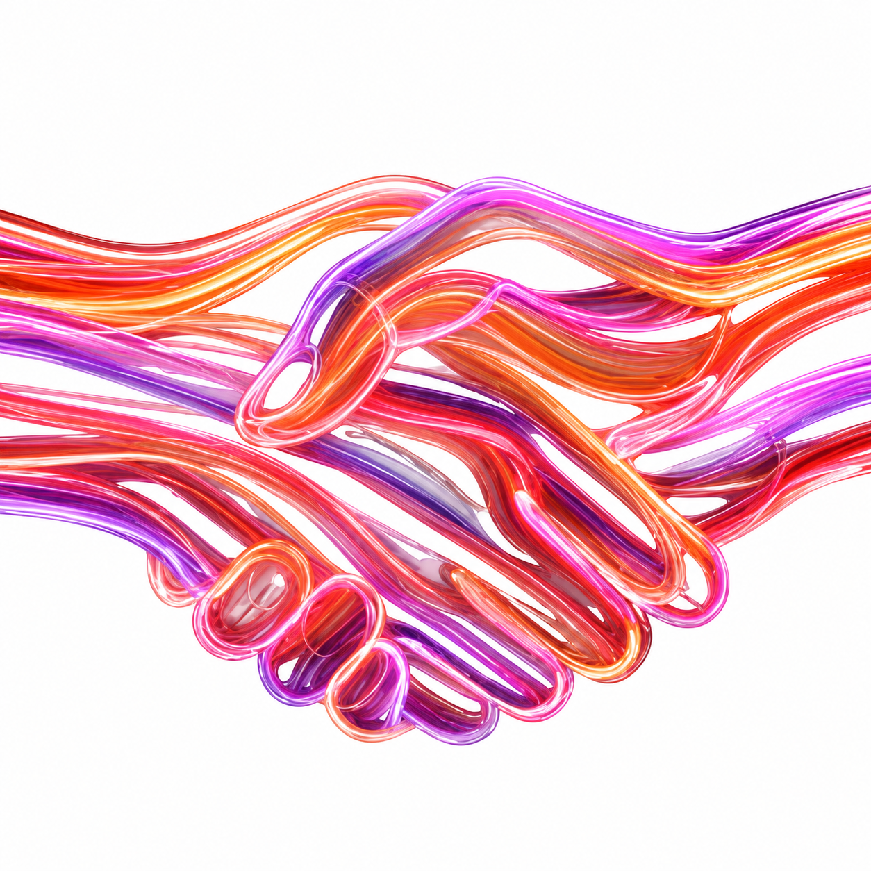 Digital illustration of a handshake symbolising partnership